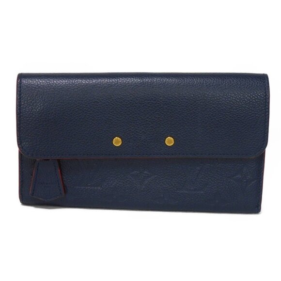 LOUIS VUITTON Navy Monogram Wallet - Picture 1 of 16